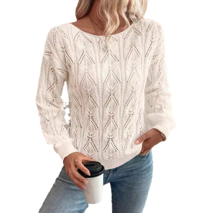 Damen Luftiger Strickpullover im Ajour-Muster Drune