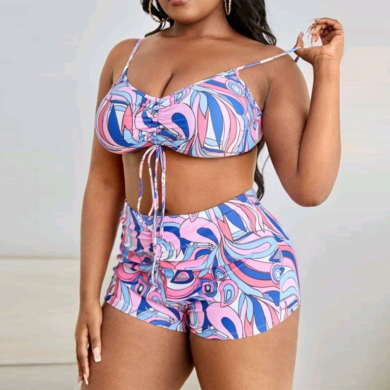 Damen Zweiteiliges Badeset mit durchscheinendem Cover-Up Drune