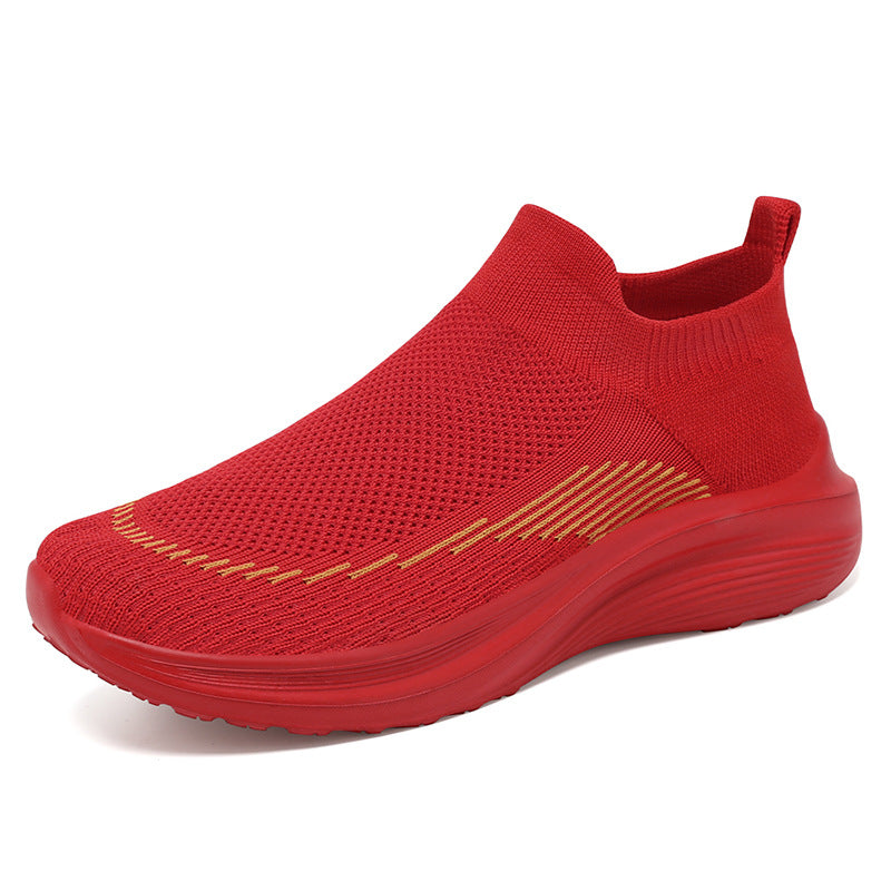 Damen nan ultraleichter Strick-Fit-Reisesneaker mit ergonomischem Memory-Fußbett, elastischem Sockeneinstieg und rutschfester Travel-Profilsohle Drune