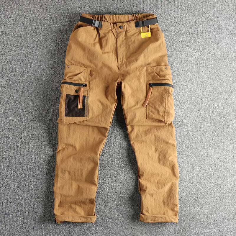 Herren Cargo-Hose mit multifunktionalen Taschen und verstellbarem Bund Drune