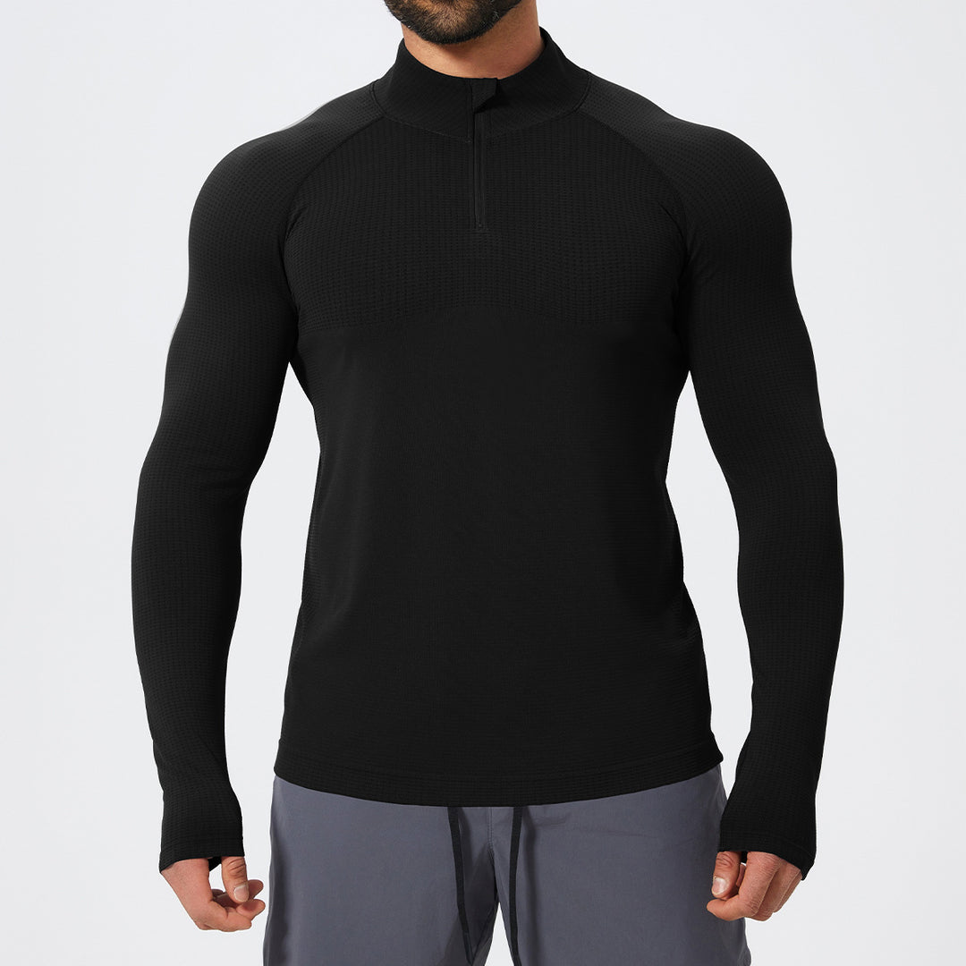 Herren Funktionelles Langarmshirt mit Stehkragen Drune