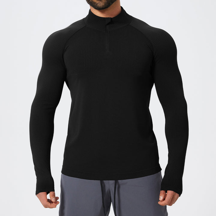 Herren Funktionelles Langarmshirt mit Stehkragen Drune