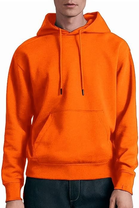Herren nan lässiger Kapuzenpullover mit Kängurutasche, Tunnelzug und gerippten Bündchen Drune