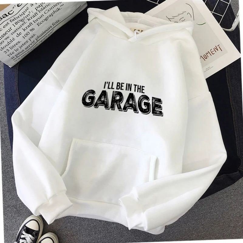 Damen Kapuzenpullover mit kreativem Garagen-Motiv Drune