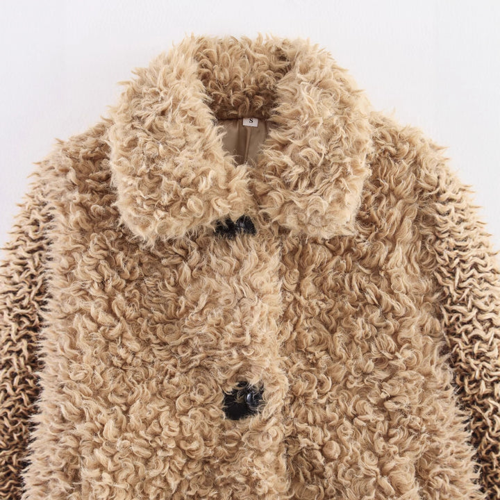 Damen Kuschelige Felljacke mit oversized Schnitt Drune