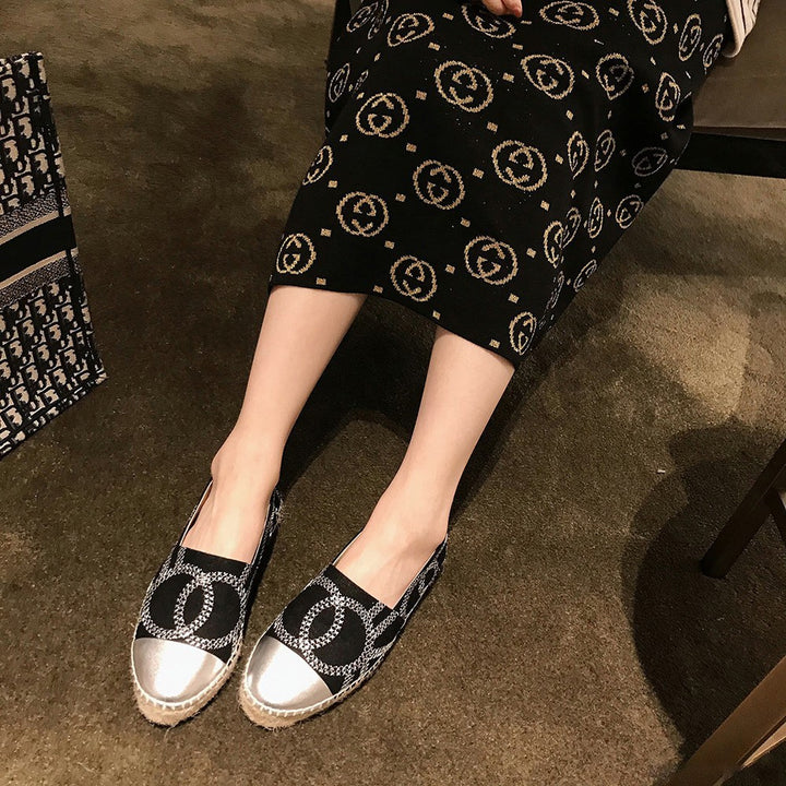 Damen Stylische Espadrille Slip-On Schuhe Drune