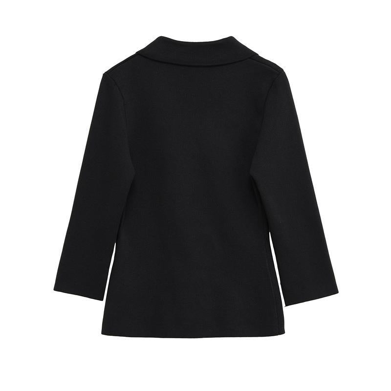 Damen elegante Blazerjacke mit doppelter Knopfleiste und femininer Silhouette Drune