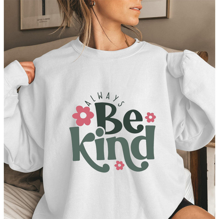 Damen Sweatshirt mit motivierender Botschaft und modischem Puffärmeldesign Drune