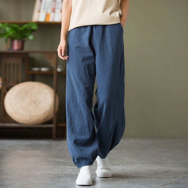 Damen Bequeme Luftpants mit elastischem Bund Drune
