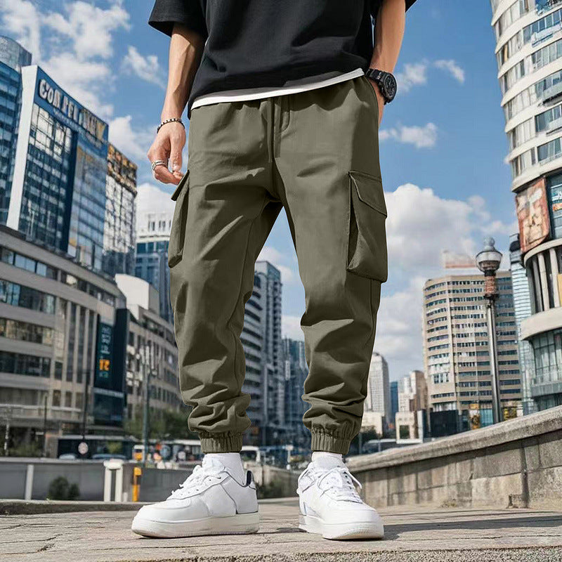 Herren Cargo-Hose mit praktischen Seitentaschen und elastischem Bund Drune