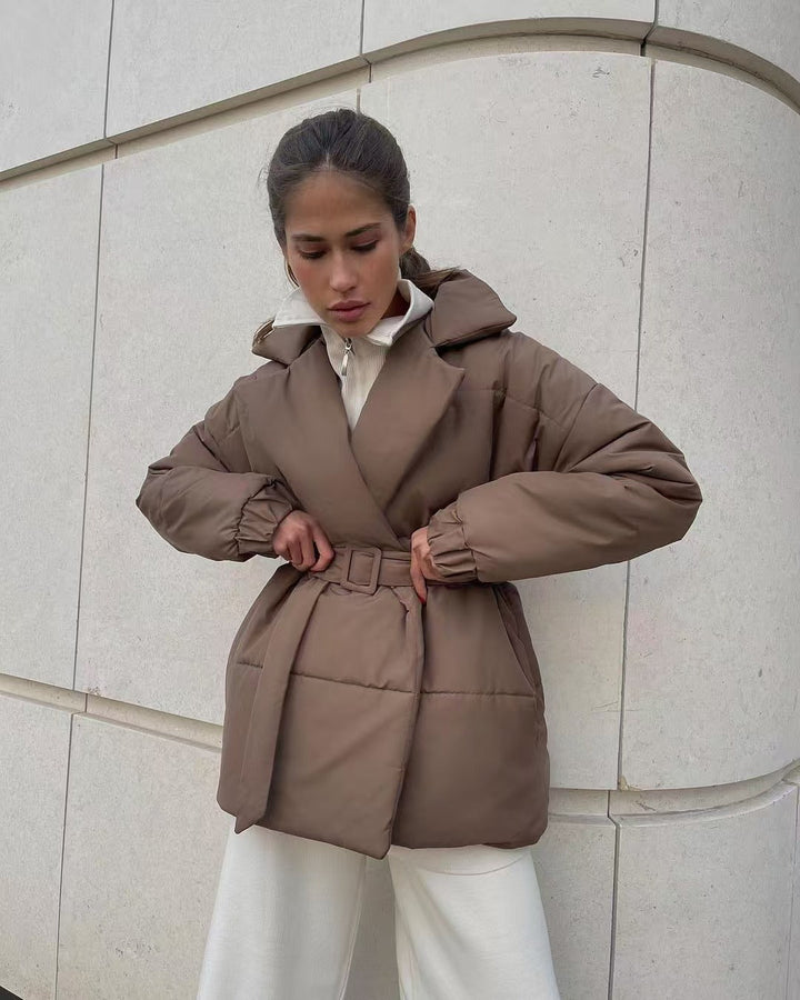 Drune | Taille Baumwolle V-Ausschnitt Pufferjacke