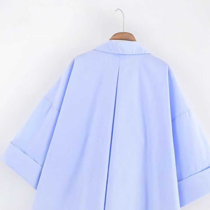 Damen Bluse mit oversized Schnitt und schickem Revers Drune