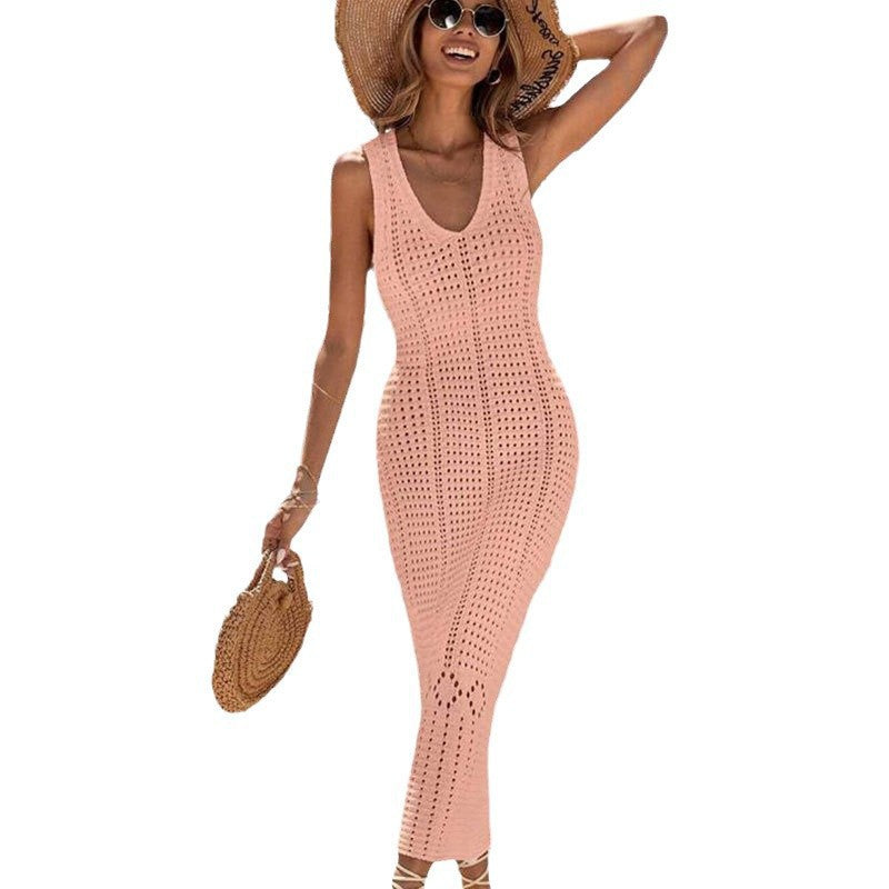 Damen gehäkeltes Sommer-Maxikleid Drune