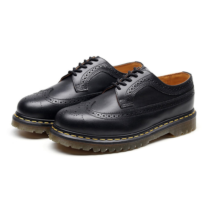 Herren klassische Brogue Derby Schnürschuhe mit gepolsterter Luftsohle Drune