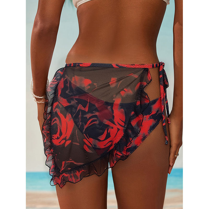 Damen Triangel-Bikini-Set mit verspieltem Rüschendetail Drune