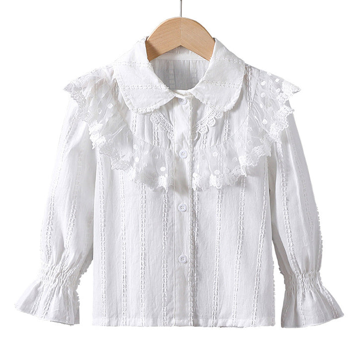 Mädchen Bluse mit eleganter Rüschendekoration Drune