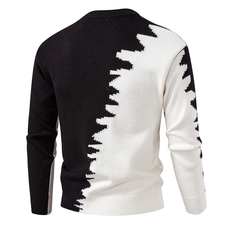 Herren modischer Strickpullover mit asymmetrischem Farbdesign und hohem Komfort Drune