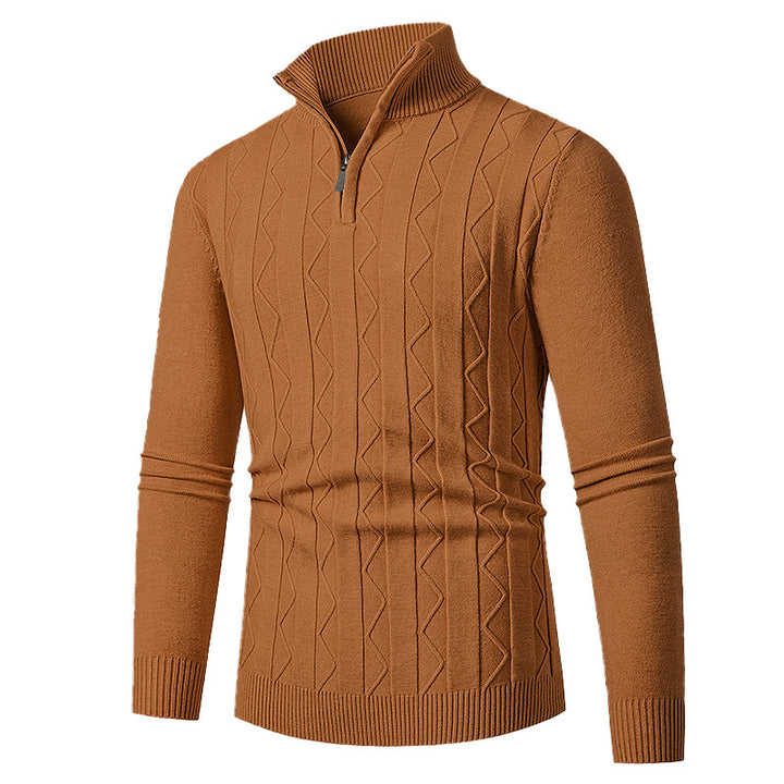 Herren eleganter Rollkragenpullover mit Strukturdesign Drune