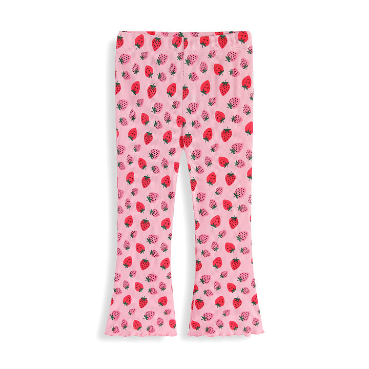 Mädchen Leggings mit fröhlichem Erdbeer-Muster Drune