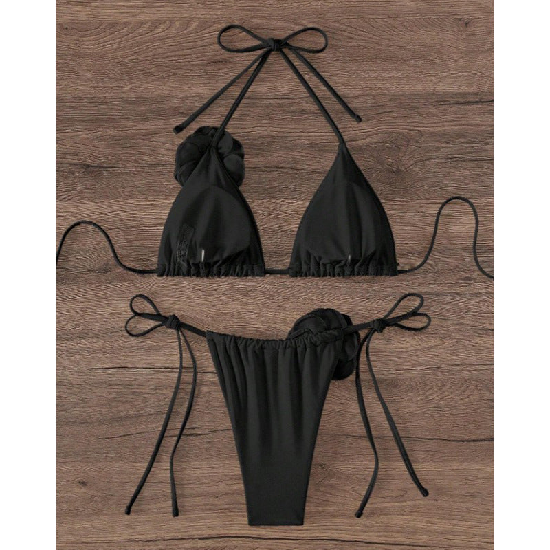 Damen Triangel-Bikini mit verspieltem Schnitt und verstellbaren Trägern Drune