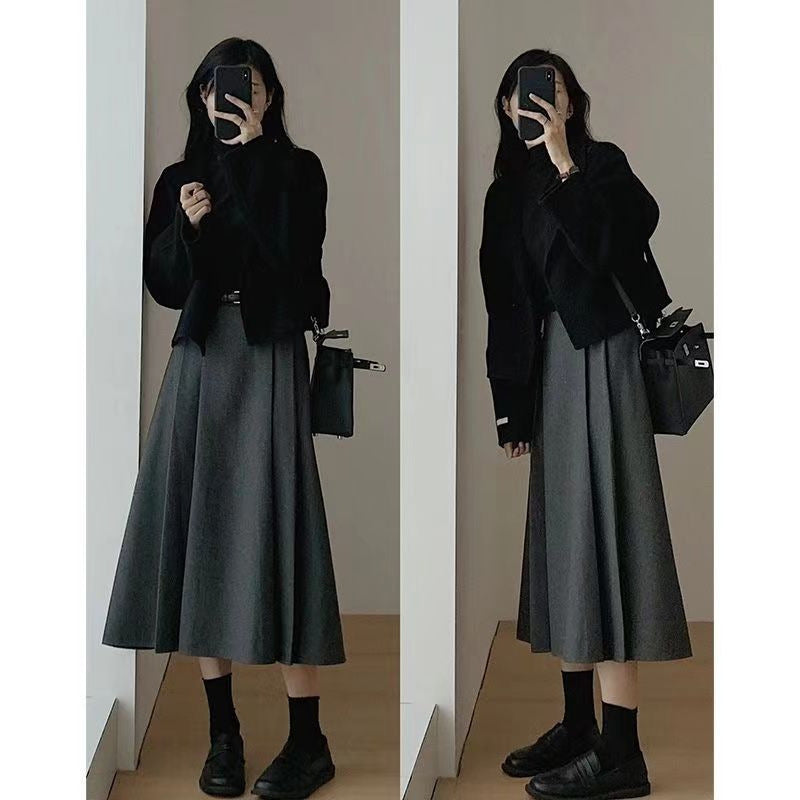Damen Modische Kurzjacke mit schickem Schnitt und detailreichen Nähten Drune