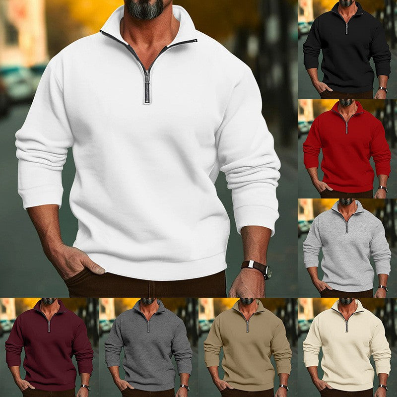 Herren Fleece Hoodie mit Reißverschluss und bequemen Bündchen Drune