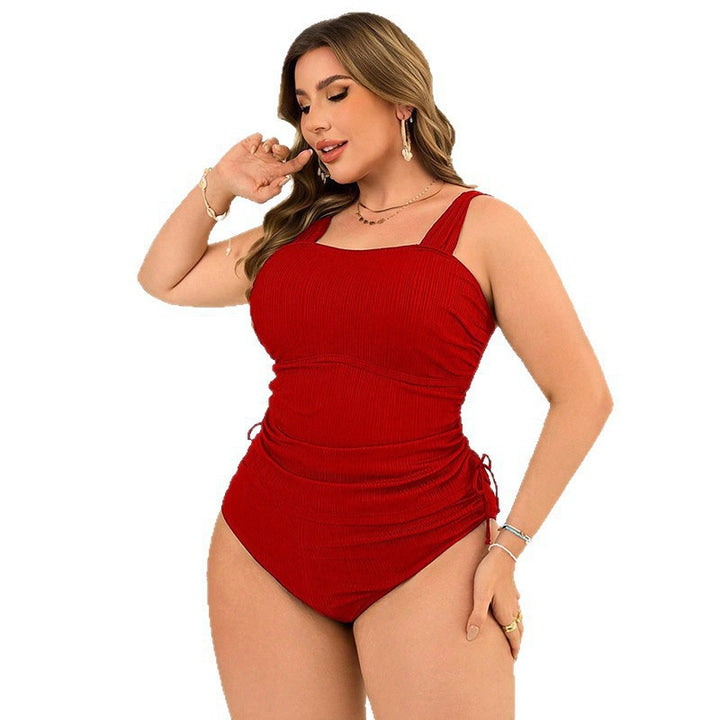 Damen eleganter Einteiler Badeanzug mit modischen Rüschendetails Drune