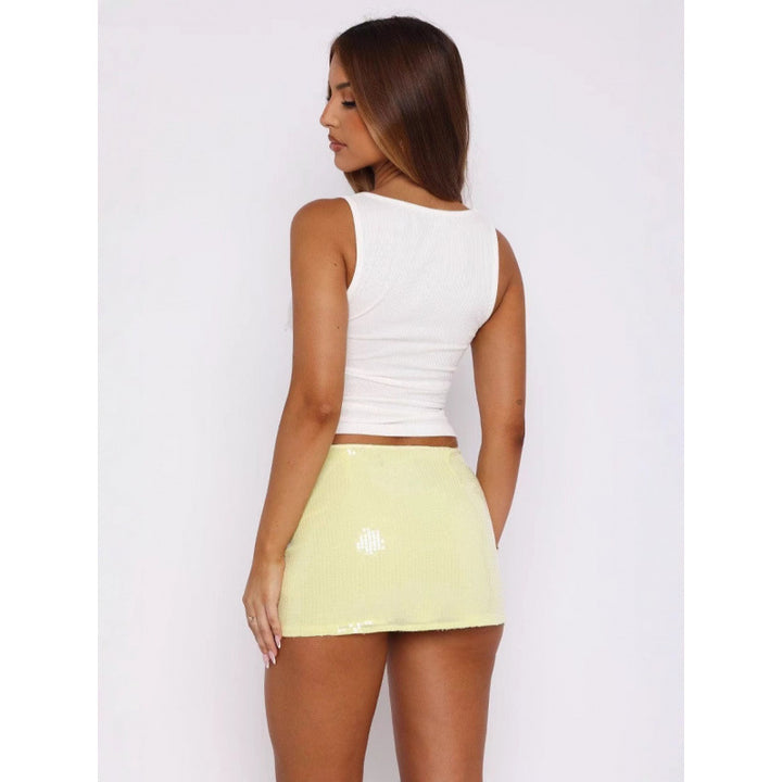 Damen Glamouröses Top mit Strassdetails und figurbetontem Schnitt Drune