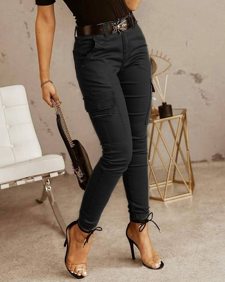 Damen Cargo-Hose mit modernem Slim-Fit Schnitt und praktischen Taschen Drune