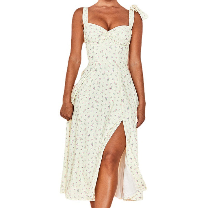 Damen Maxikleid mit raffiniertem Wickeleffekt und zarten Trägerdetails Drune