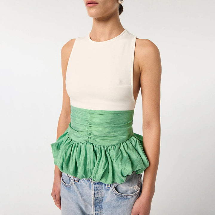 Damen Trendiges Rüschen-Top mit figurformendem Design Drune