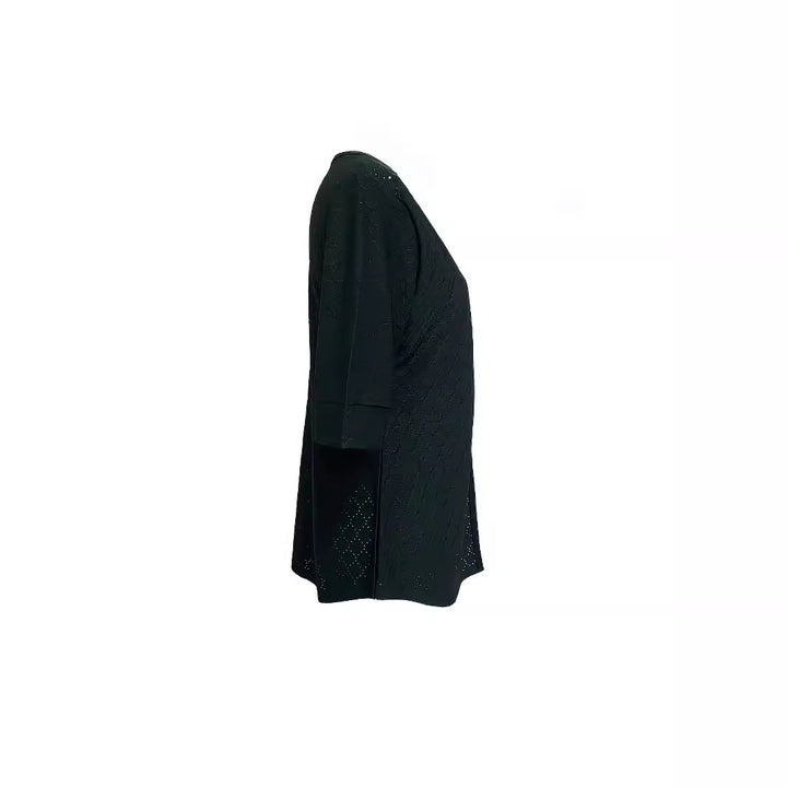 Damen Modische Kurzarm-Cardigan mit offenem Schnitt Drune