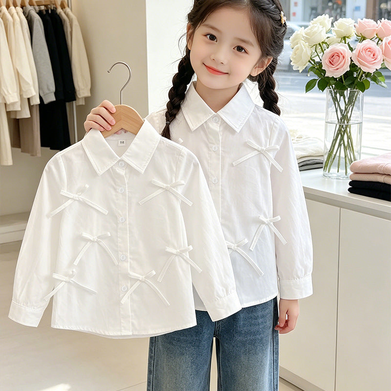 Mädchen Bluse mit liebevollen Schleifendetails Drune