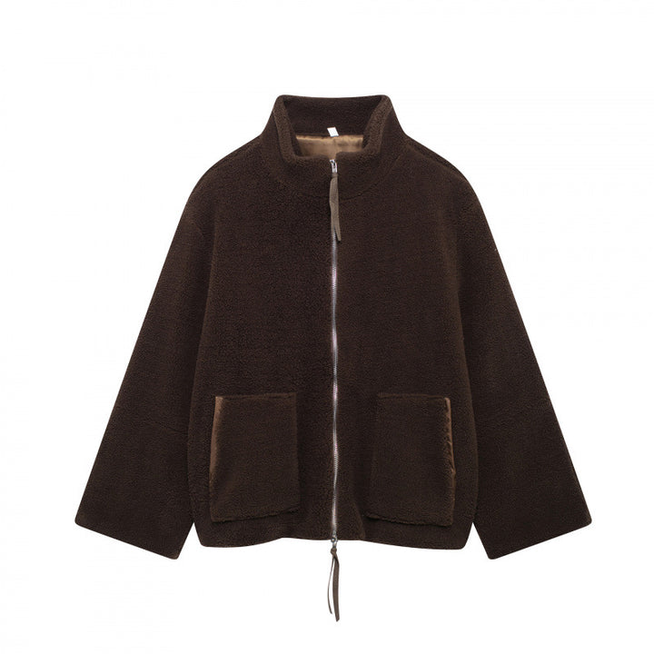Damen kuschelige Fleecejacke Drune