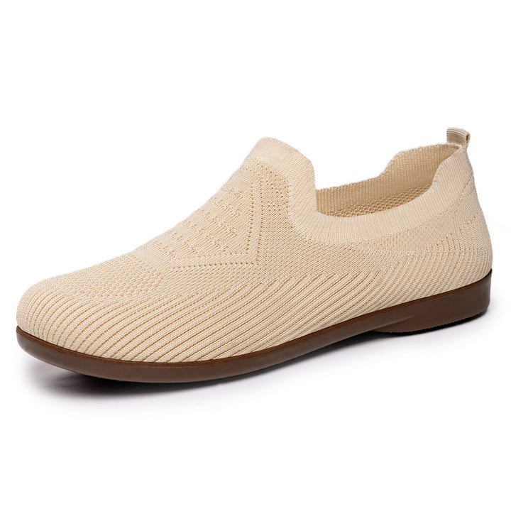Damen nan gestrickter Komfort-Slip-On Halbschuh mit sockenähnlichem Schaft, gepolstertem Memory-Fußbett und flexibler Leichtlaufsohle Drune