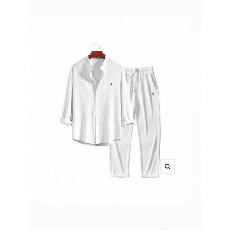 Damen Schlafanzugset mit elegantem Hemd und bequemen Hosen Drune