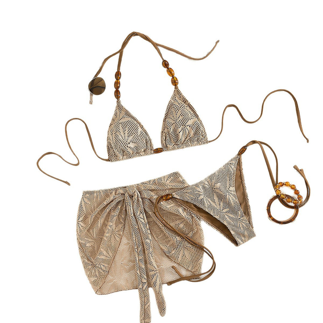 Damen Bikiniset mit raffiniertem Häkelmuster Drune