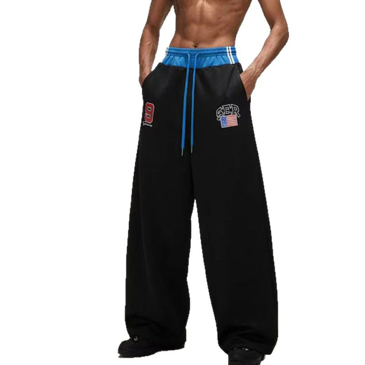 Damen Modische Sweathose mit weitem Schnitt und Sportstreifen Drune