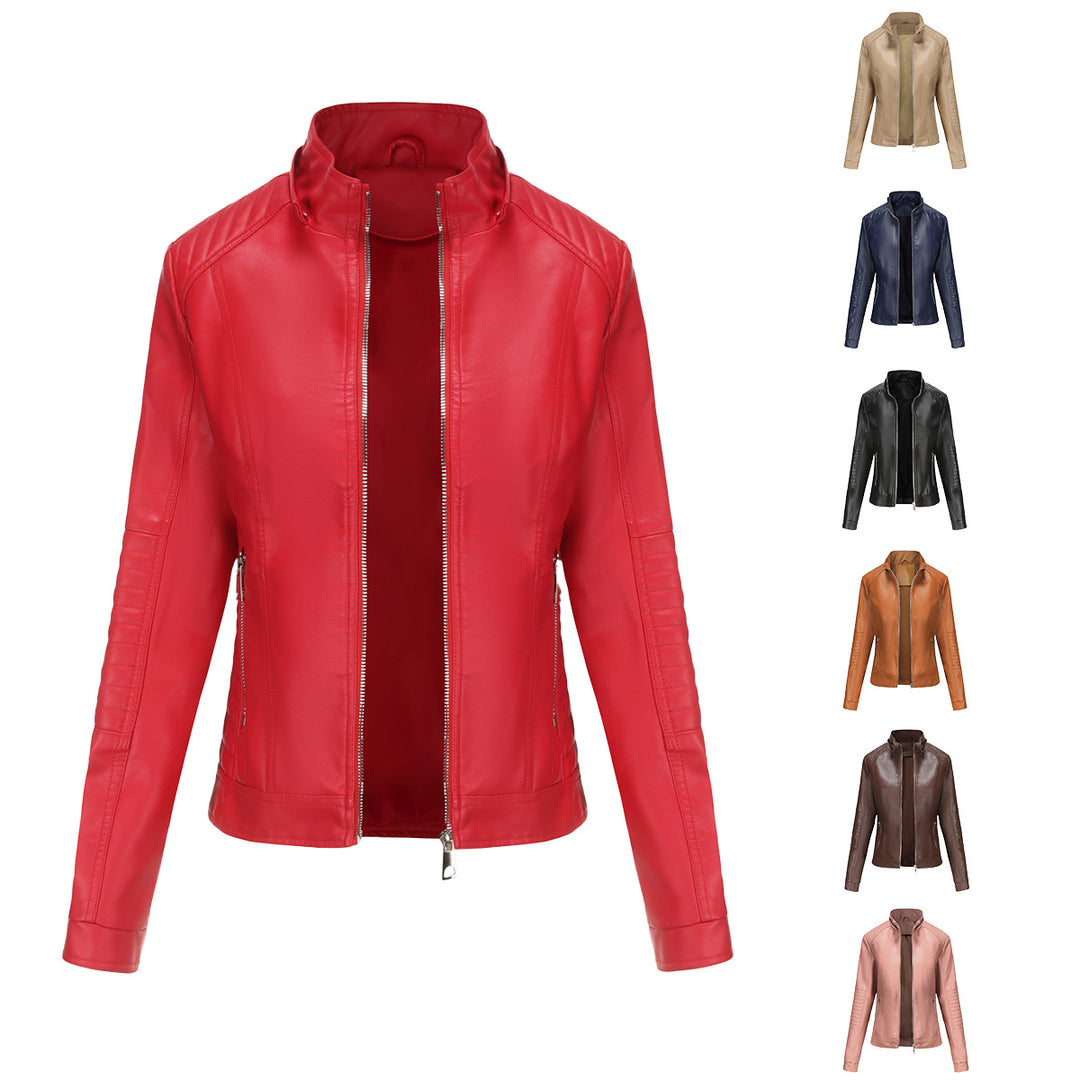 Damen Kapuzenjacke aus hochwertigem Kunstleder Drune