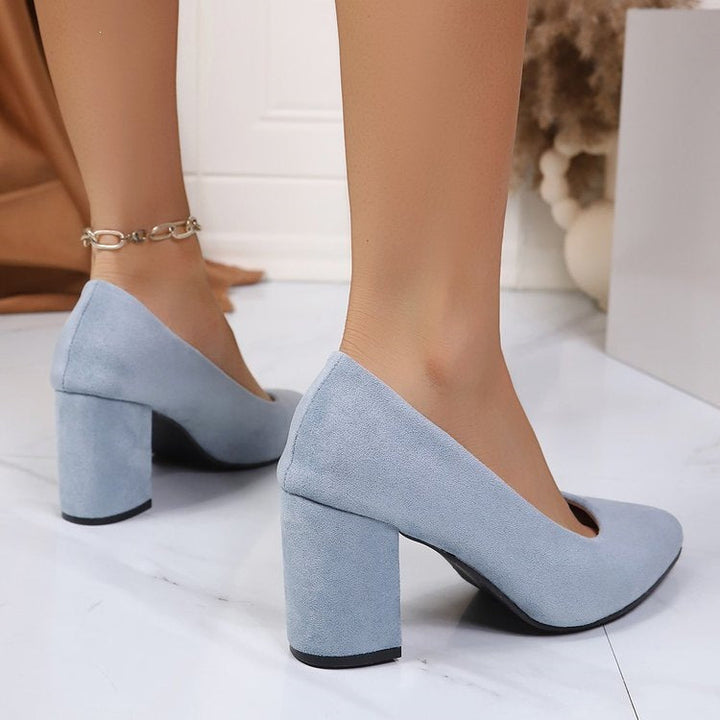 Damen Elegante Pumps mit modernem Blockabsatz Drune