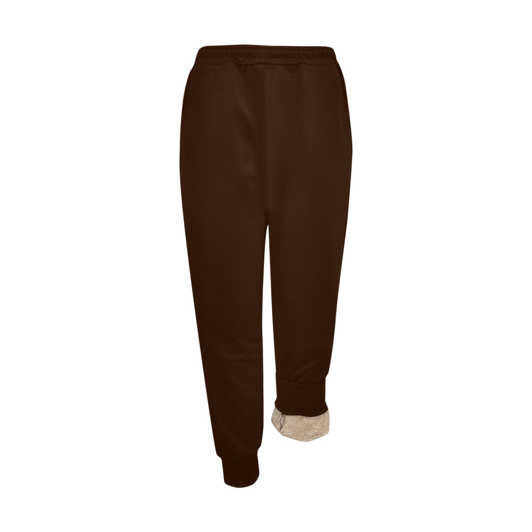 Damen Sportliche Jogginghose mit weichem Innenfutter und elastischem Bund Drune
