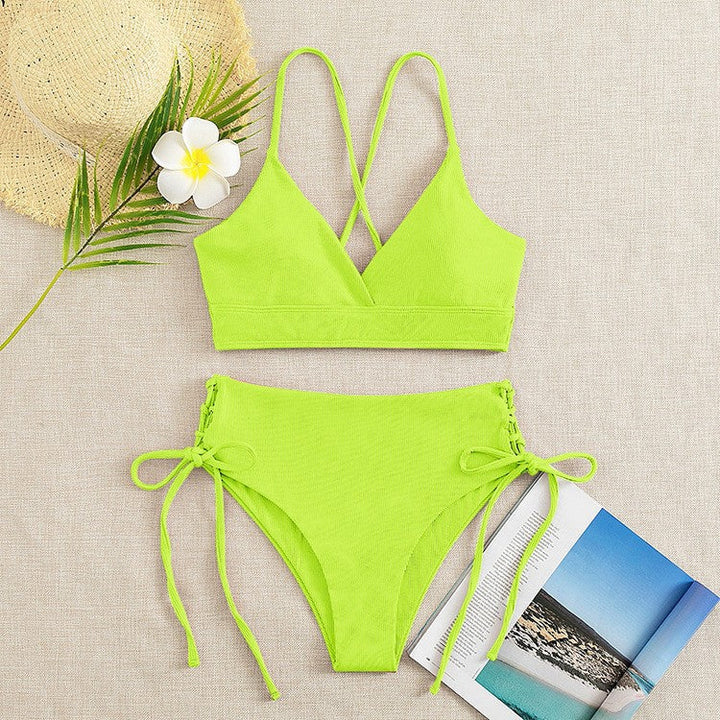 Damen Bikini-Set mit verstellbaren Trägern und raffinierten Schnürdetails Drune