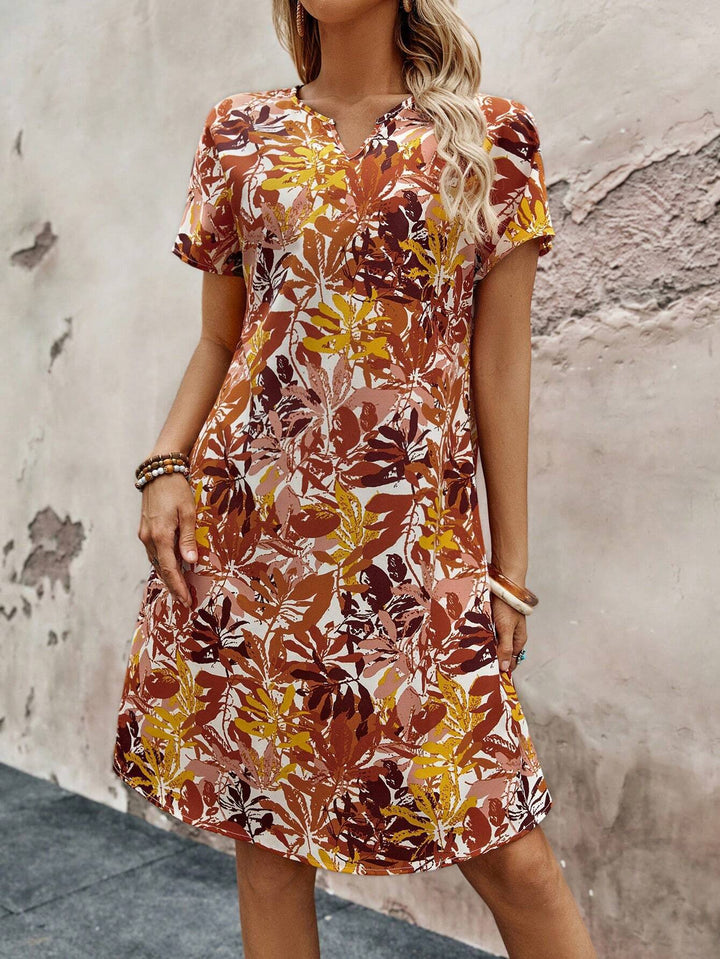 Damen leichtes Freizeitkleid mit floralem Design Drune