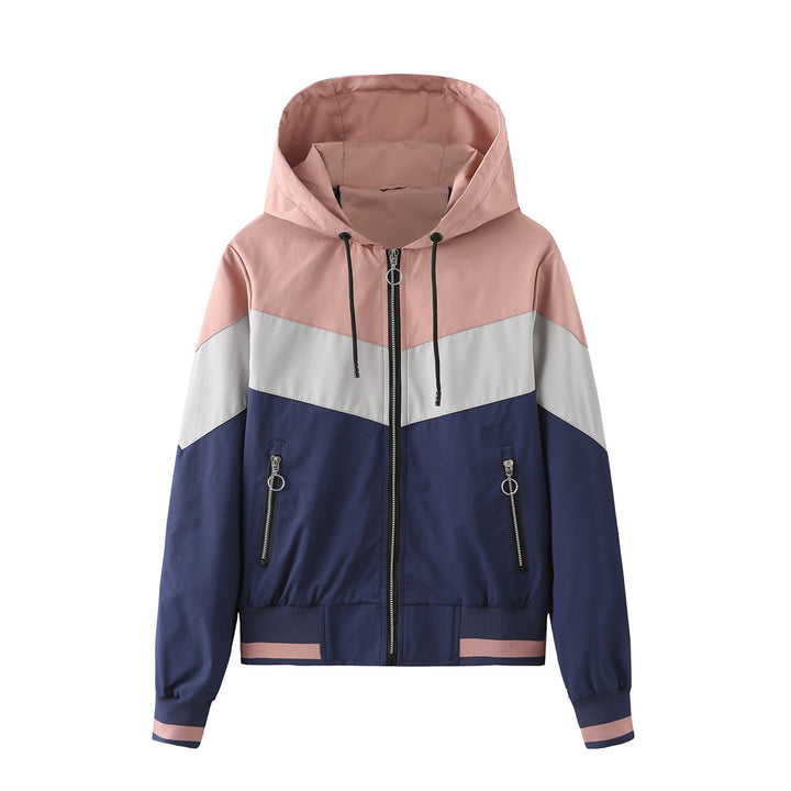 Damen vielseitige Sportjacke mit stylishem Farbblockdesign Drune