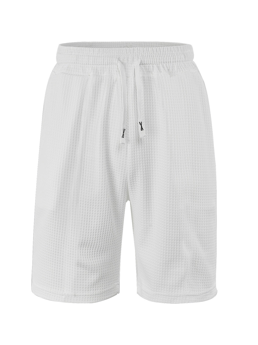 Herren nan atmungsaktive Waffel-Pyjama-Shorts mit elastischem Komfortbund, Tunnelzug und seitlichen Eingrifftaschen Drune