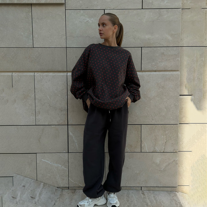 Damen Sweatshirt im floralen Design Drune