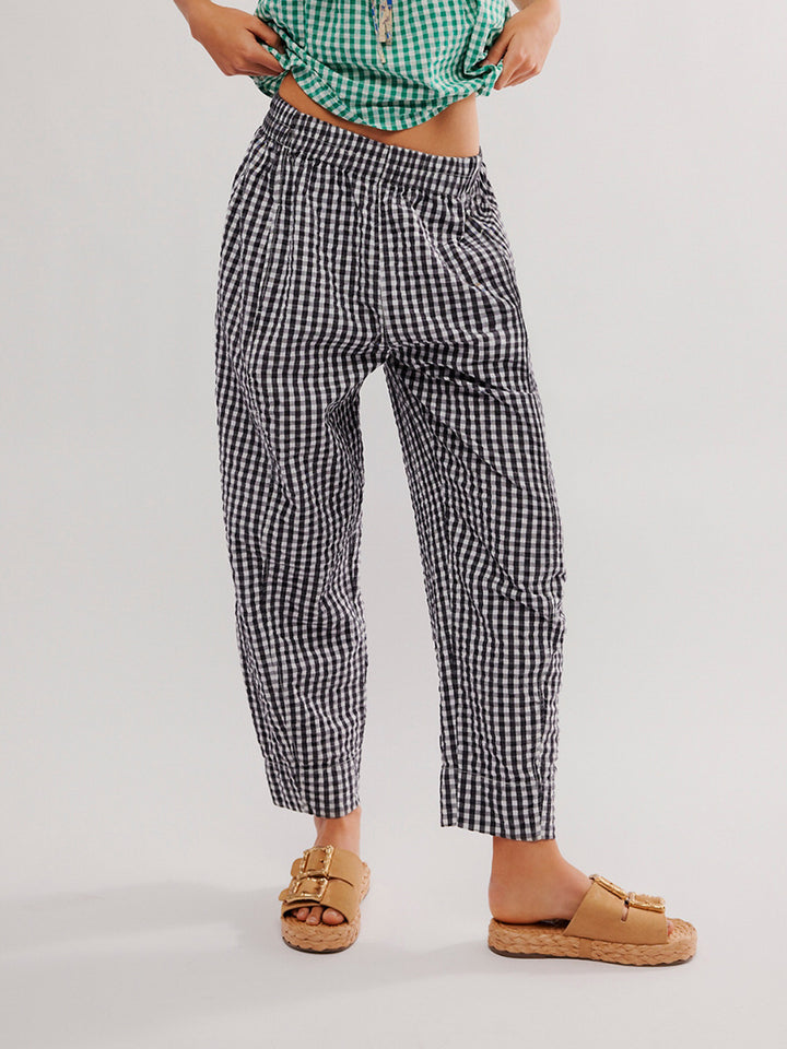 Damen Karierte Freizeithose Drune