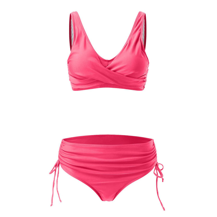 Damen Hochwertiges Wickel-Bikini-Set mit regulierbarem Höschen Drune