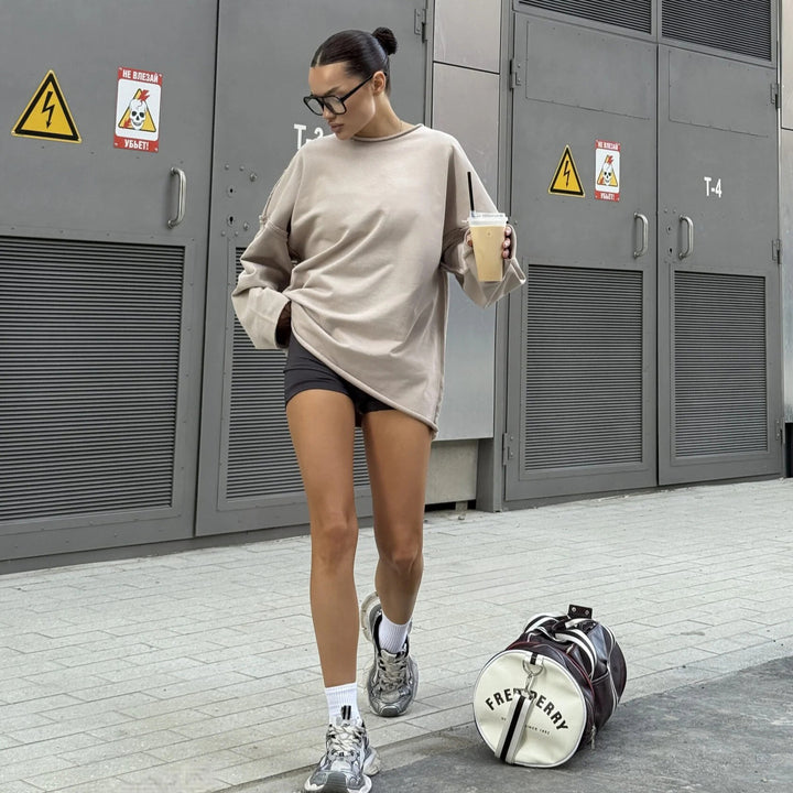 Damen Oversized Sweater mit lässigem Schnitt Drune