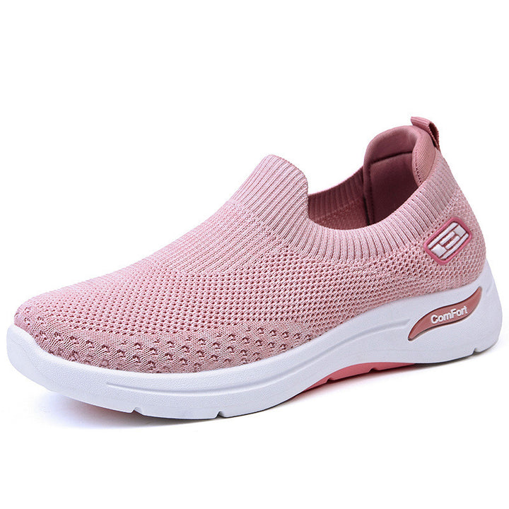 Damen nan nahtloser Strick-Slipper mit elastischem Einstieg und stoßdämpfender Komfortsohle Drune